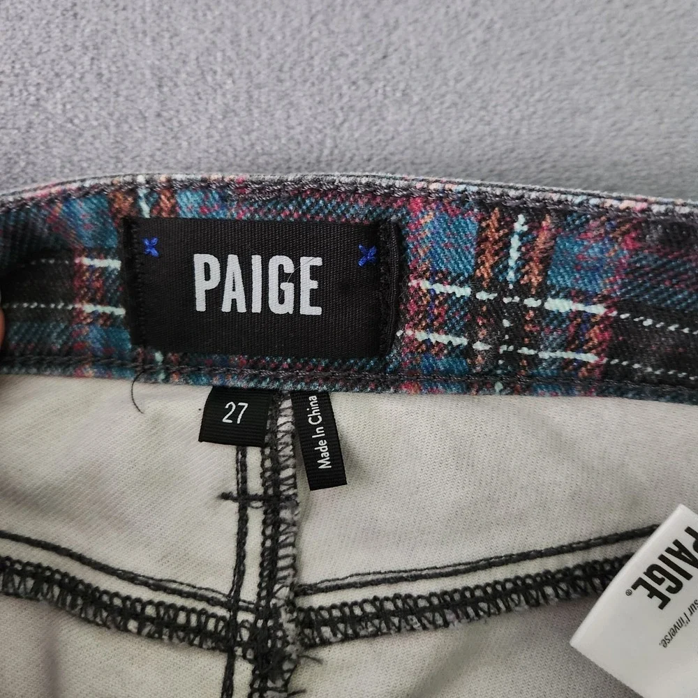Y2k Paige Pants‎ Womens Size 27 Hoxton Skinny Plaid Ankle